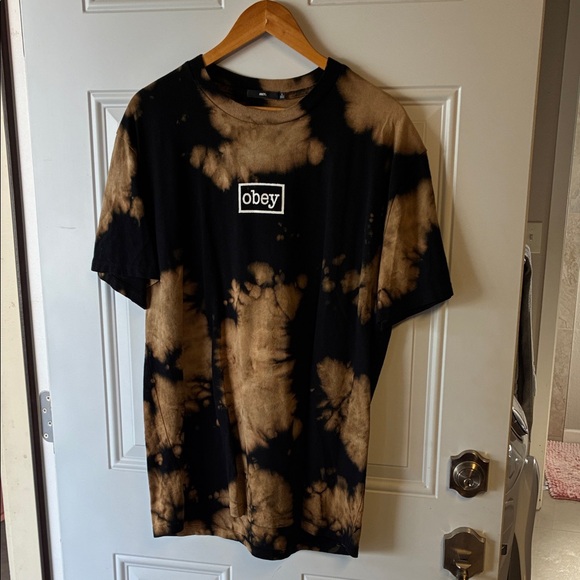 Obey Other - Obey Black and Brown Tie-Dye Tee